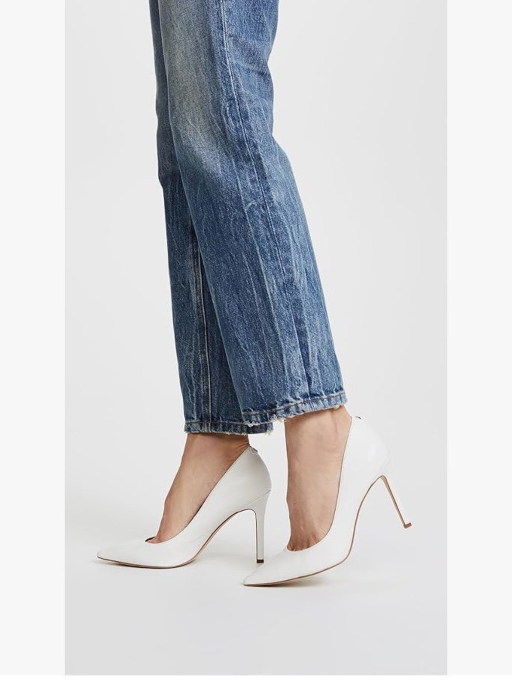Sam Edelman Classic Bright White Pointed-Toe High Heel Pump Size 7.5 NWT - Picture 2 of 12